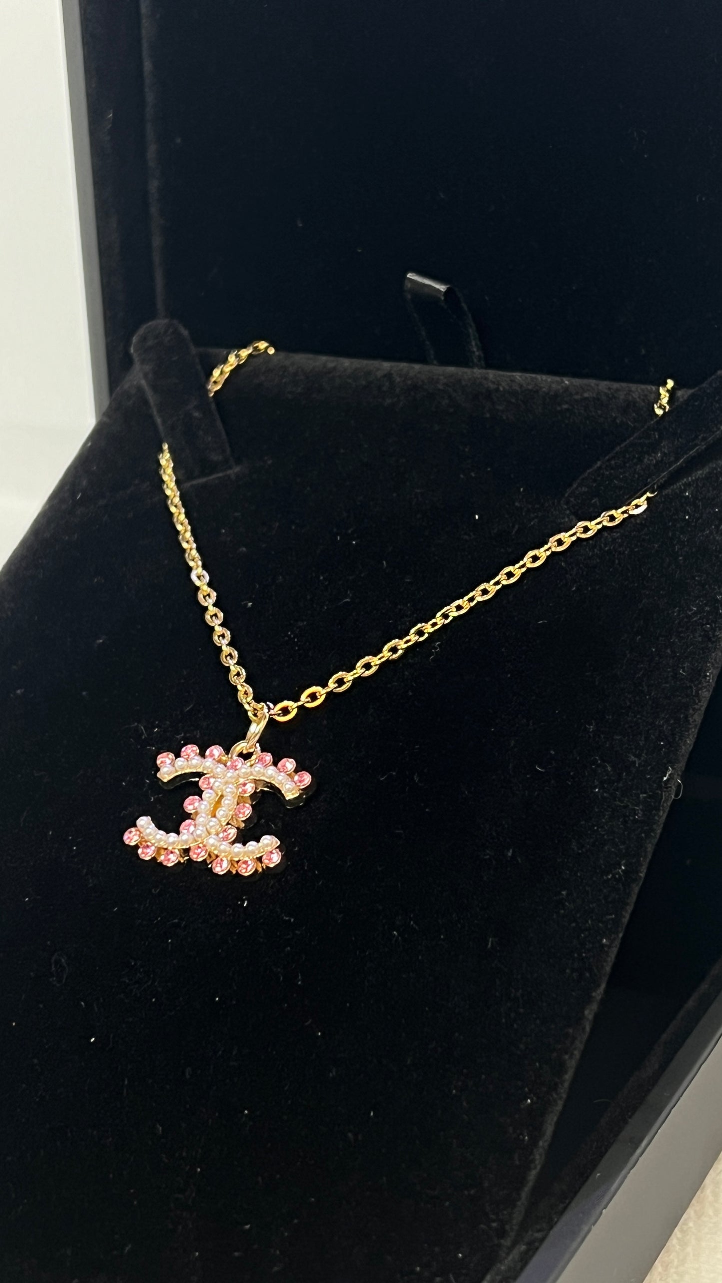 Chanel “Pink Diamond Tears” Pearl Necklace