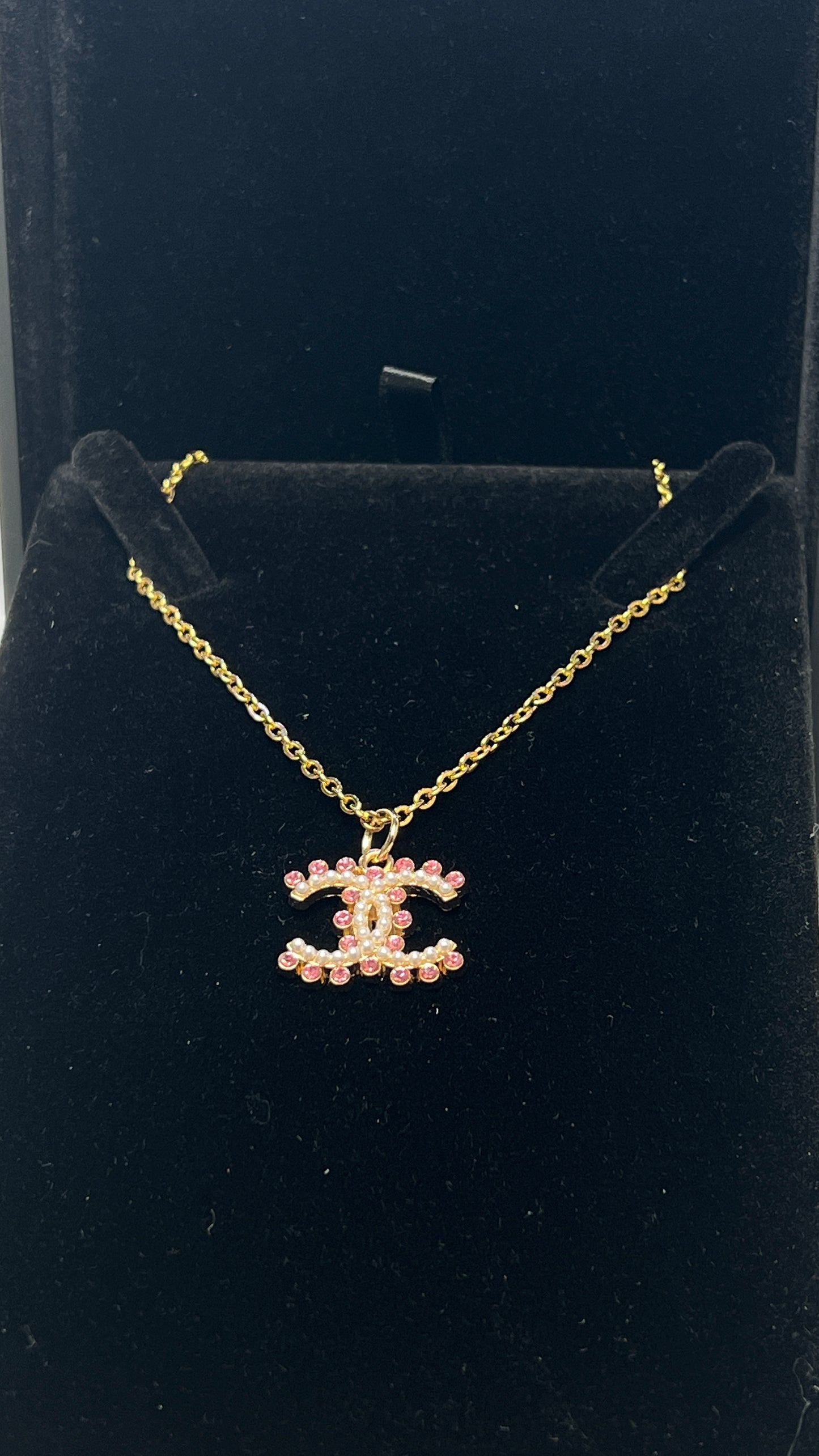 Chanel “Pink Diamond Tears” Pearl Necklace