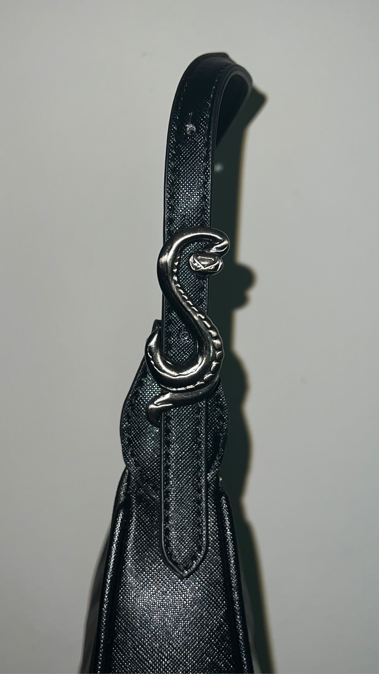 Ed Hardy Vintage Black Shoulder Bag – Skull & Panther Tattoo-Inspired Handbag