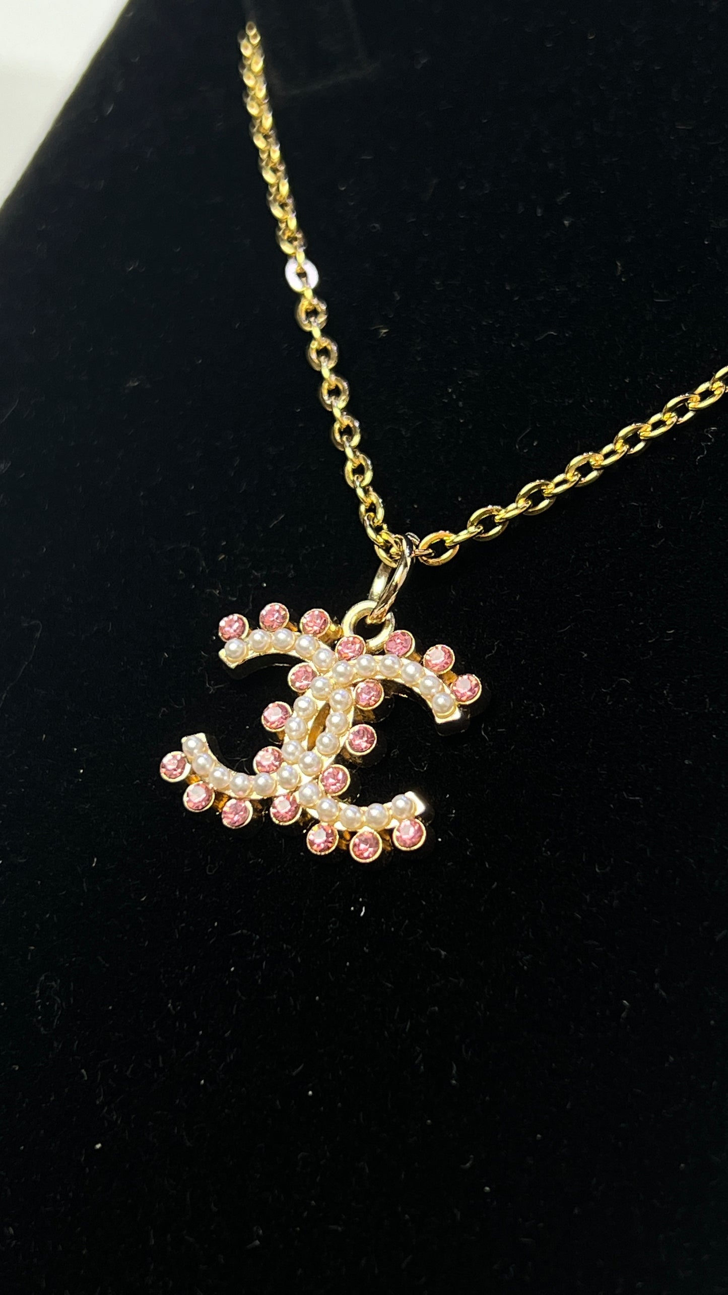 Chanel “Pink Diamond Tears” Pearl Necklace