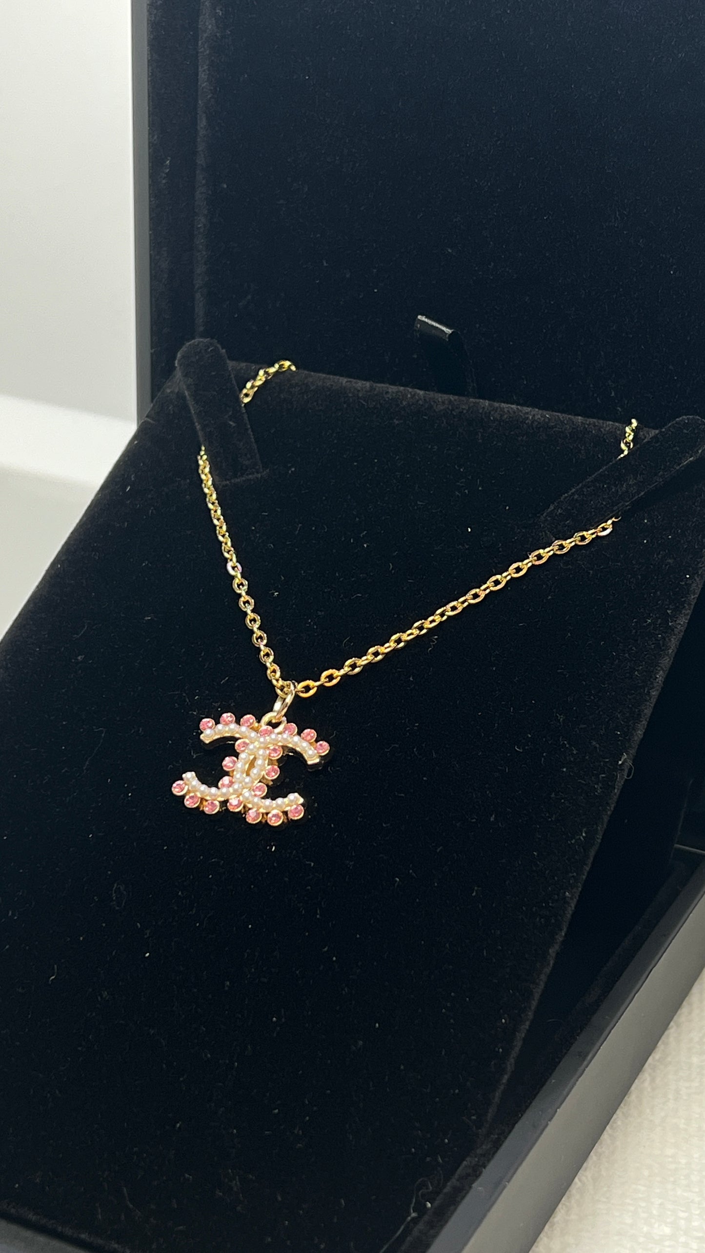 Chanel “Pink Diamond Tears” Pearl Necklace