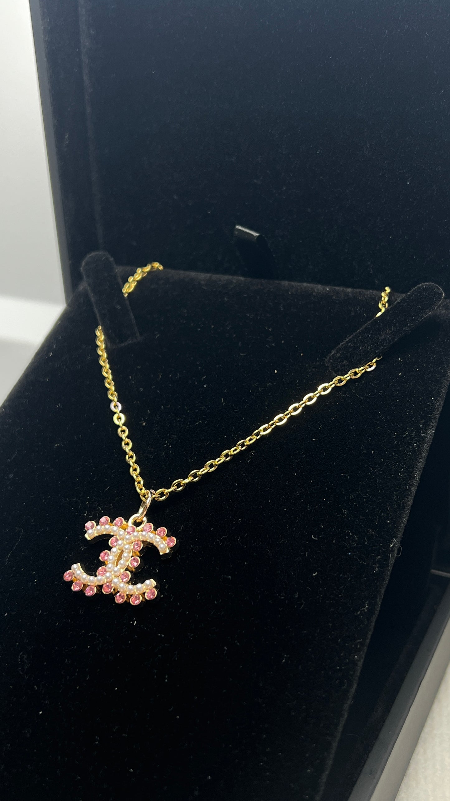 Chanel “Pink Diamond Tears” Pearl Necklace